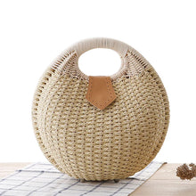 Load image into Gallery viewer, Bohemian Handwoven Round Shell Handbag