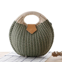Load image into Gallery viewer, Bohemian Handwoven Round Shell Handbag