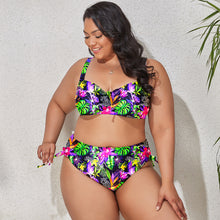 Load image into Gallery viewer, Plus Size  Side Tie High Waist Bikini