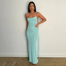 Load image into Gallery viewer, Nataliah Backless Maxi Dress