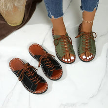Load image into Gallery viewer, Lace Up Bohemian Sandals