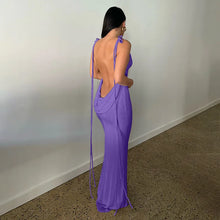 Load image into Gallery viewer, Nataliah Backless Maxi Dress