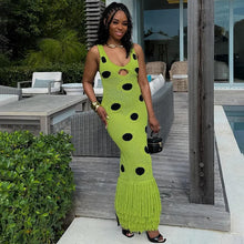 Load image into Gallery viewer, Shaniece Sexy Peekaboo Knitted Maxi Dress
