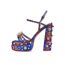 Load image into Gallery viewer, Dionne Single Buckle Rhinestone Heels