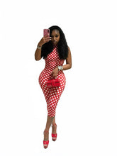 Load image into Gallery viewer, Gabrielle Halterneck Backless Polka Dot Bodysuit