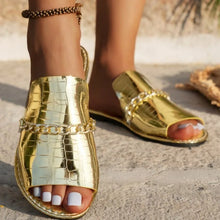 Load image into Gallery viewer, Open-Toed Gator Style Sandal