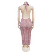 Load image into Gallery viewer, Diandra Low Cut Lace Wavy Dress