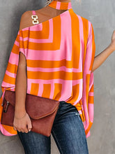 Load image into Gallery viewer, Metal Buckle Off The Shoulder Bats Wing Blouse