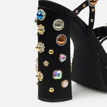 Load image into Gallery viewer, Dionne Single Buckle Rhinestone Heels