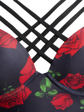 Load image into Gallery viewer, Valentine's Day Rose Print Swim Set