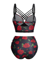 Load image into Gallery viewer, Valentine's Day Rose Print Swim Set
