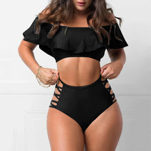 Load image into Gallery viewer, Sexy Off Shoulder Ruffled Bandage Two Piece Swim Set