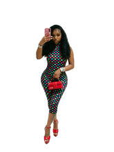 Load image into Gallery viewer, Gabrielle Halterneck Backless Polka Dot Bodysuit