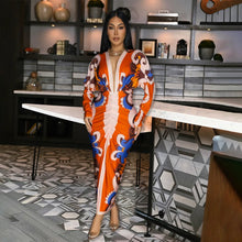 Load image into Gallery viewer, Paisley Geometrical  Ruched Deep V-neck Bodycon Dress