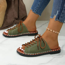 Load image into Gallery viewer, Lace Up Bohemian Sandals