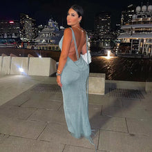 Load image into Gallery viewer, Nataliah Backless Maxi Dress