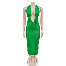 Load image into Gallery viewer, Diandra Low Cut Lace Wavy Dress