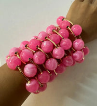 Load image into Gallery viewer, Dior Pink Stacked Pearl Bracelets