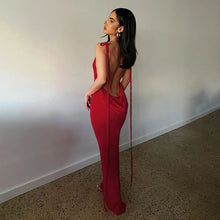 Load image into Gallery viewer, Nataliah Backless Maxi Dress