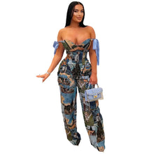 Load image into Gallery viewer, Oil Painting Two Piece Pants Set