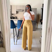 Load image into Gallery viewer, Casual High Waisted Wide Leg Pants