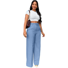 Load image into Gallery viewer, Casual High Waisted Wide Leg Pants