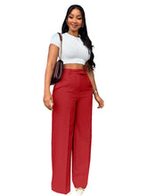 Load image into Gallery viewer, Casual High Waisted Wide Leg Pants