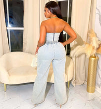 Load image into Gallery viewer, Denim Wide Leg Denim Pants Sets