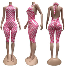 Load image into Gallery viewer, Gabrielle Halterneck Backless Polka Dot Bodysuit