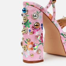 Load image into Gallery viewer, Dionne Single Buckle Rhinestone Heels