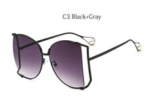 Load image into Gallery viewer, Half Frame Oversized Brand Designer Glasses
