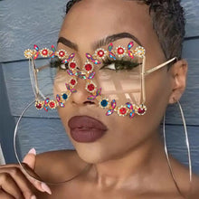 Load image into Gallery viewer, Luxury Bling Flower Design Sun Glasses
