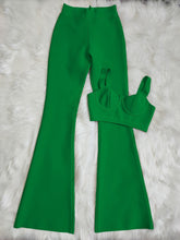Load image into Gallery viewer, Solid Color Bandage Long Bell-Bottoms 2 Piece Set