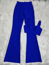 Load image into Gallery viewer, Solid Color Bandage Long Bell-Bottoms 2 Piece Set