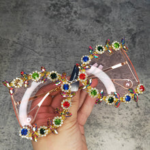 Load image into Gallery viewer, Luxury Bling Flower Design Sun Glasses