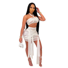Load image into Gallery viewer, Viyonce Sheer Bandage Two Piece Skirt Set