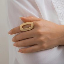 Load image into Gallery viewer, Big Hollow Out Geometric Oval Rings
