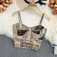 Load image into Gallery viewer, Newspaper Print Camis
