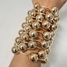 Load image into Gallery viewer, Adriana Gold Bubble Stacked Bracelet
