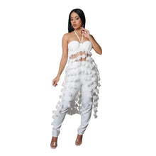 Load image into Gallery viewer, 3D Flower Tassel Two Piece Pants Set
