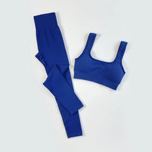 Load image into Gallery viewer, Seamless Ribbed High Waist Gym Set
