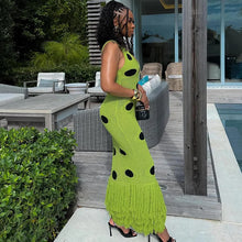 Load image into Gallery viewer, Shaniece Sexy Peekaboo Knitted Maxi Dress
