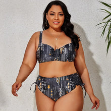 Load image into Gallery viewer, Plus Size  Side Tie High Waist Bikini
