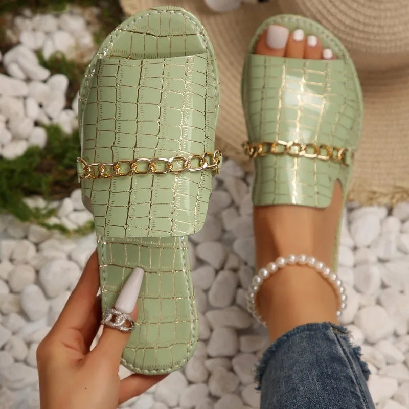 Open-Toed Gator Style Sandal