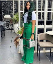Load image into Gallery viewer, Naomi Chain Wide Leg Stitching Jeans

