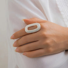 Load image into Gallery viewer, Big Hollow Out Geometric Oval Rings
