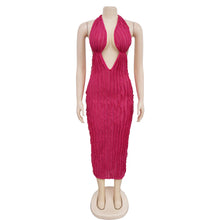 Load image into Gallery viewer, Diandra Low Cut Lace Wavy Dress
