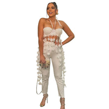 Load image into Gallery viewer, 3D Flower Tassel Two Piece Pants Set
