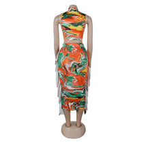 Load image into Gallery viewer, Two Piece Marble Design Skirt Set
