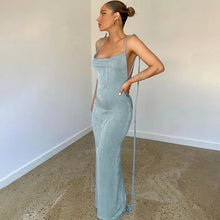 Load image into Gallery viewer, Nataliah Backless Maxi Dress
